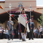 Imagen de la salida de la iglesia del San Sebastián al inicio de la procesión del Corpus Christi. RAMIRO
