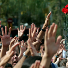 Protesta estudiantil por la intervención policial. JUAN CARLOS CÁRDENAS