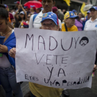 Protesta contra el Gobierno de Maduro, el sábado en Caracas.