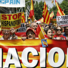 Manifestación en Barcelona por la unidad de España. ANDREU DALMAU