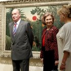 Los reyes Juan Carlos y Sofía, junto a la baronesa Carmen Thyssen.