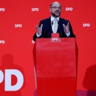 Martin Schulz ofrece una rueda de prensa en Berlín.
