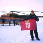 Emilio Valdés, durante su viaje al Polo Norte en el año 2002