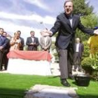 Herrera presidió la comitiva de autoridades en el acto de la primera piedra del Palacio de Congresos