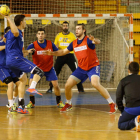 El Abanca Ademar durante un entrenamiento en el Palacio de Deportes.