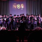 Un momento de la actuación de la Agrupación Musical, ayer en el Nuevo Recreo Industrial.