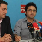 José Manuel Sánchez y Miguel Ángel Rodríguez Rivera, ayer en Ponferrada.