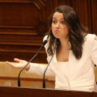 Inés Arrimadas, en el Parlament durante la primera sesión de investidura.