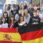 Los alumnos de Juan del Enzina junto con sus compañeros de intercambio alemanes.
