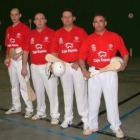 De izquierda a derecha, Charli, Ugidos, Chobo y Carvajal, del Club Leonés