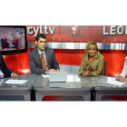 Pablo R. Lago, Roberto Núñez, Isabel Carrasco y Mónica Murciego, anoche durante la emisión de El Filandón en La 8 de Televisión Castilla y León.