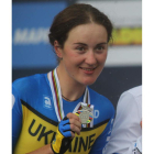 Anna Solovey, con la medalla de plata de Ponferrada.
