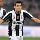Morata, durante un partido entre la Juventus y el Milan la pasada temporada.