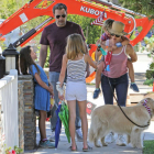 Ben Affleck y su exmujer, Jennifer Garner, con sus hijos en Los Angeles.