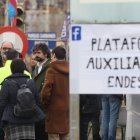 El portavoz de IU en las Cortes de Castilla y León visitó a los trabajadores acampados. ANA F. BARREDO
