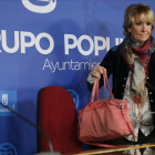 La ahora concejala Esperanza Aguirre, tras dimitir recientemente como presidenta  del PP de Madrid.