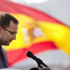 James Costos, durante el acto de conmemoración del 60º aniversario de los acuerdos entre EEUU y España, el pasado 26 de septiembre en la base de Rota.