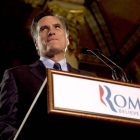 El candidato republicano Mitt Romney durante un acto en Milwaukee.