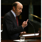 Rubalcaba, durante el debate de los presupuestos.