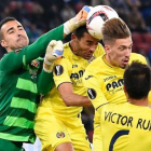 Sergio Asenjo, en una intervención con el Villarreal.