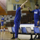 Diego Piñeiro y Jorge García Vega, durante un entrenamiento de esta temporada.