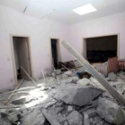 Imagen del interior de una de las habitaciones de la casa del hijo menor de Gadafi.