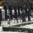 Nieve en la capital leonesa.