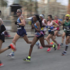 Participantes en una maratón en Barcelona.