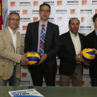 López Benito, Vaquera, Ángel Alonso y Vicente García en la presentación del Nacional universitario.