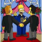 Homer Simpson, oficiando una boda en una de las últimas entregas