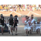 Una de las pruebas del circo romano que se celebra durante las fiestas de Astures y Romanos.