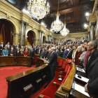 Imagen de los diputados en el pleno sobre la independencia en el Parlament de Catalunya.