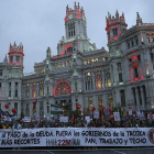 Las Marchas por la Dignidad a su paso por la plaza de Cibeles, camino de la Puerta del Sol.