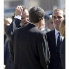 Rajoy, Zapatero y el portavoz socialista Alonso.