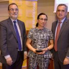 La neuróloga leonesa, durante la entrega de la distinción.