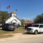 Zona acordonada en las inmediaciones de la iglesia donde sucedieron los hechos. AP