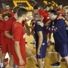 Todo el plantel del Abanca Ademar aspira a sumar hoy una nueva victoria ante el Quabit Guadalajara. FERNANDO OTERO
