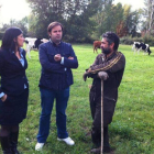 Ana Sánchez, Tino Rodríguez y José Manuel Fernández, ayer.