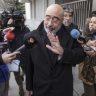 José María Arribas, ayer, tras declarar en los juzgados de Burgos por la denuncia de UPyD.