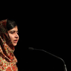 Malala, durante un discurso tras recibir un galardón de Amnistía Internacional, el pasado 17 de septiembre en Dublín.
