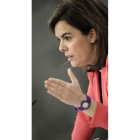 Sáenz de Santamaría, tras la reunión del Consejo de Ministros.
