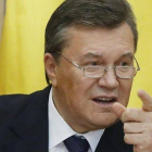 El depuesto presidente Yanukóvich, en una rueda de prensa en la ciudad rusa de Rostov, el 28 de febrero.