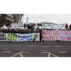 Un momento de la concentración de los regantes de la Comunidad, ayer, en Valladolid.