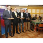 Los cuatro galardonados con el «León de plata» durante el homenaje que recibieron.