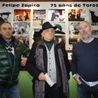 Un momento de la apertura de esta muestra dedicada a Felipe Zapico en el Camarote Madrid. RAMIRO