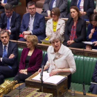 May, durante su exposición en el Parlamento.