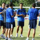 Javi López, en el centro y Francis Suárez, base de las esperanzas de mejora del juego por las bandas