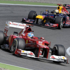Vettel, tras Fernando Alonso, en el pasado Gran Premio de Alemania.