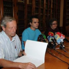 Marcelino Fernández, Mario Lozano y Alicia Valmaseda, ayer en la rueda de prensa.