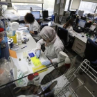 Laboratorio de investigación en el Hospital Clínic de Barcelona.